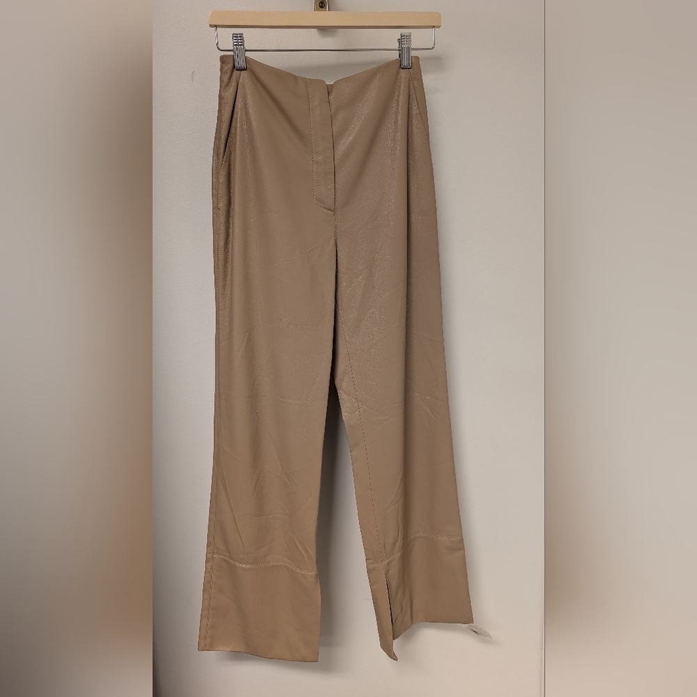 Nanushka Beige Vegan Leather Pants